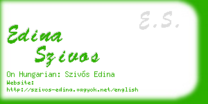 edina szivos business card